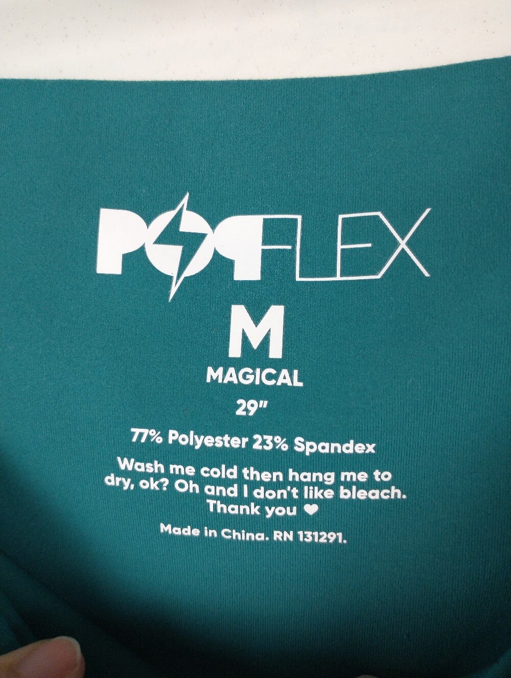 POPFLEX Crisscross Hourglass® Flared Legging with Pockets - Emerald - Picture 6 of 12